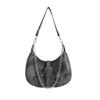 Versatile Fashion Trend New Moon Bag, Retro Crossbody Bag with Shoulder Strap and Chain Handle Bag