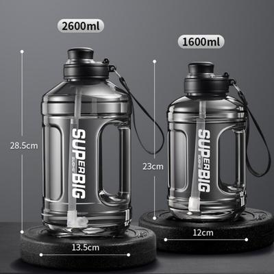 1600/2600ml Super Big Sports Water Bottle Portable Outdoor Travel Water Kettle with Handle