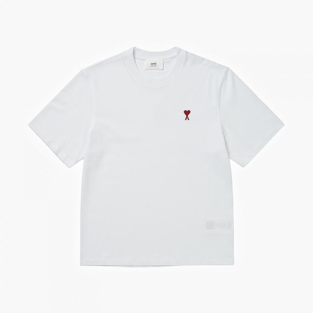 Ami Bfuts005 726 100 Ami De Coeur Small Heart Logo Public Short Sleeve Tee