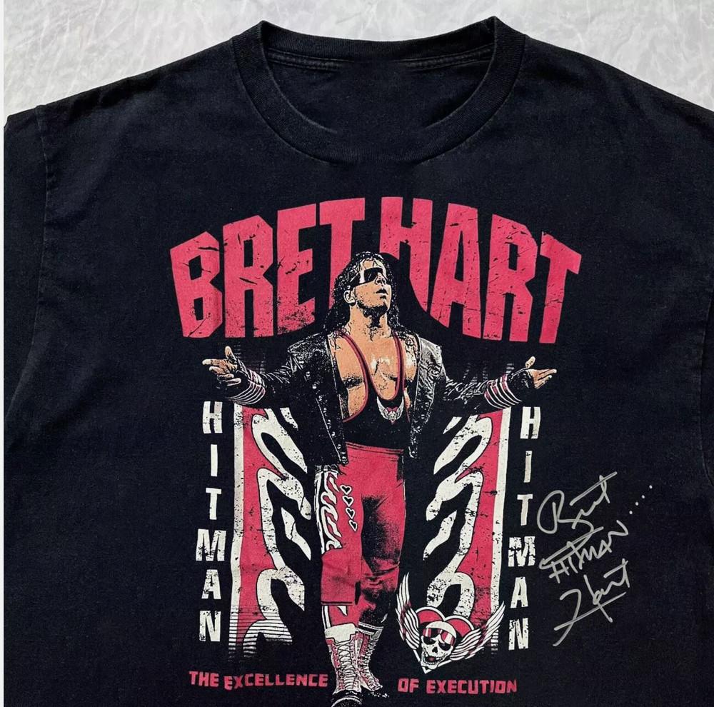 Rare Bret Hart Gift For Fan Cotton Black T-Shirt S-2345Xl T-Shirt