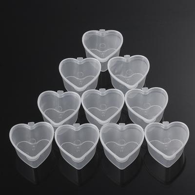 25Pcs 25/45ml Disposable Plastic Takeaway Sauce Cup Reusable Containers Food Box with Hinged Lids Small Pigment Paint Box