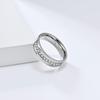 New Romantic Stainless Steel Shinny Zircon Ring for Couple Wedding Engagement Jewe