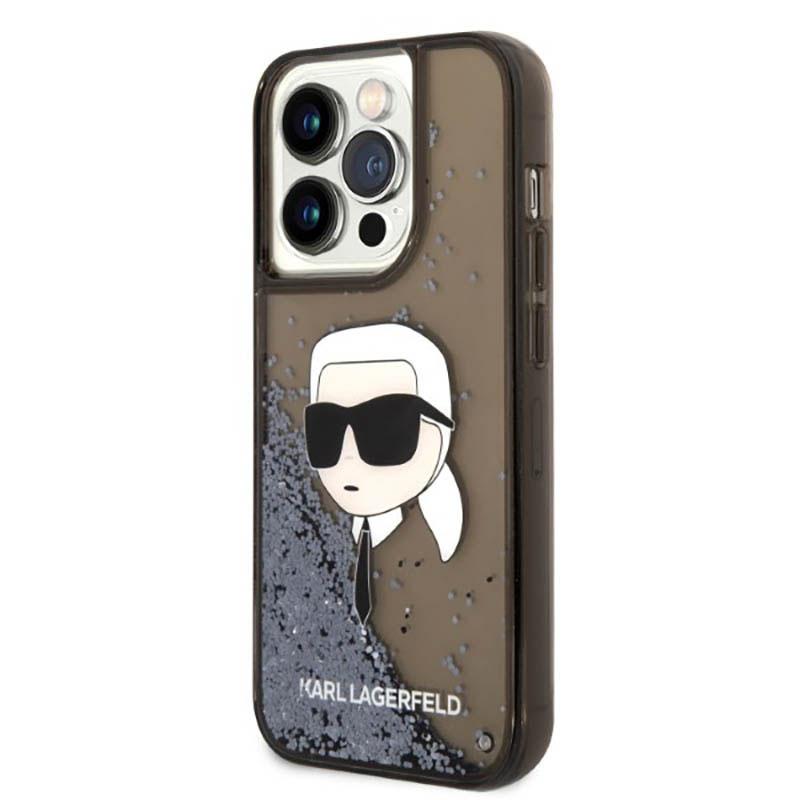 Karl Lagerfeld Liquid Glitter Nft Karl's Head - Etui Iphone 14 Pro Max (Czarny)