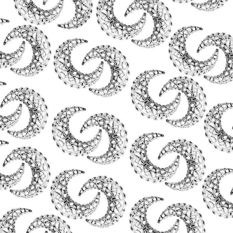 Decorative Metal Crafting Carescnet Metal Filigree Crescent Adornment for Creative Jewelry Carfting and Home Decors