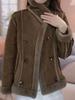 Women's 2025 Winter Trendy Maillard Patchwork Shearling Lambswool Coat