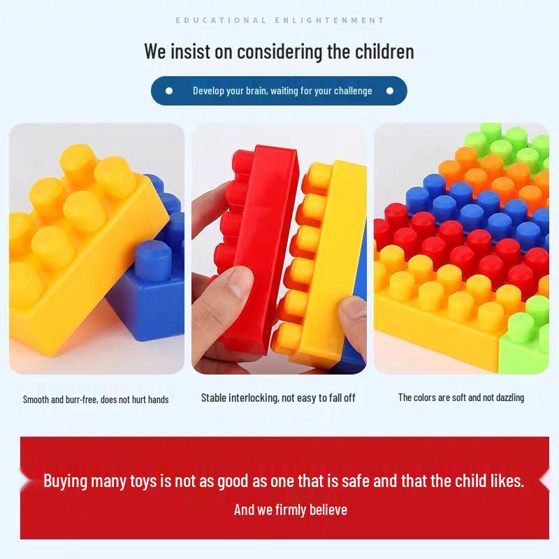 Versatile Large Particle Building Blocks Set for Children – DIY Interlocking Educational Toys for Early Learning