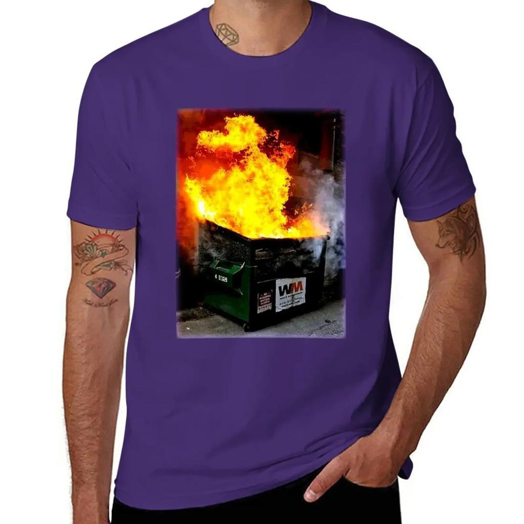 Dumpster Fire T-Shirt Aesthetic Clothes Tees Sports Fans Mens T Shirts Casual Stylish