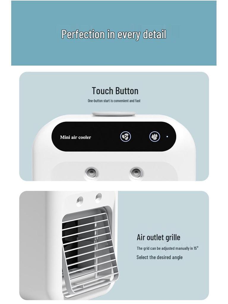 USB Spray Humidifier & Mini Air Conditioner Fan