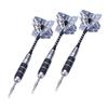 Set da 3 pezzi di dardi in metallo di alta qualità in ferro inossidabile 22G Allenamento da competizione Asta in alluminio nero Aletta laser Intrattenimento