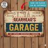 Individuelles Retro-Garagen-Metallschild Werkstatt-Wanddekor Geschenk für Autoenthusiasten