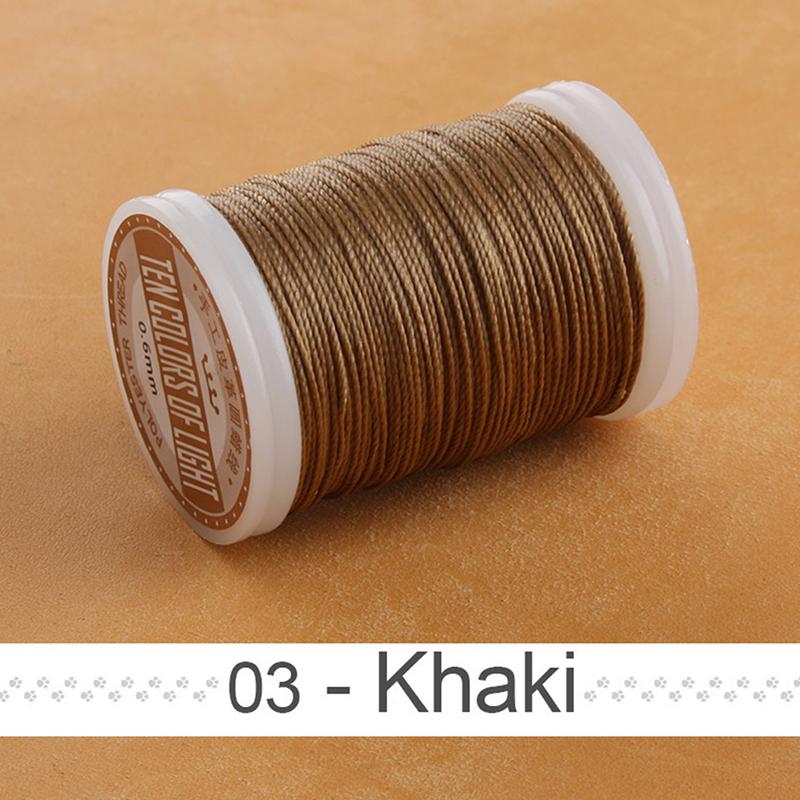 2021 Leather Craft Sewing Leather Round Wax Thread 0.6 Mm Round Wax Thread
