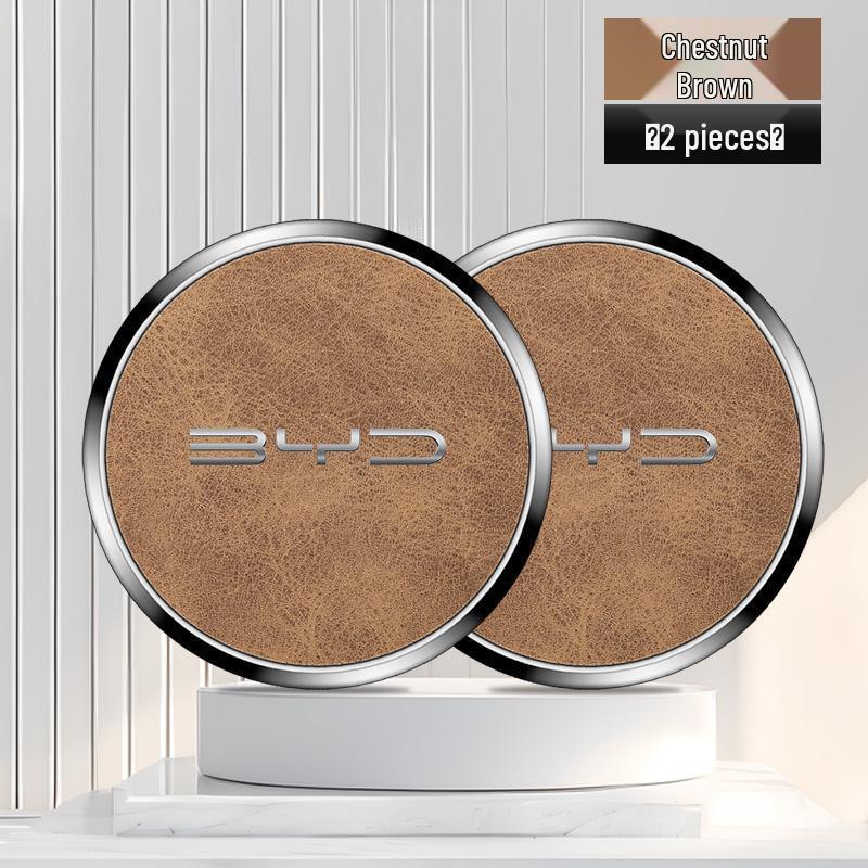 Compatible BYD Yuan UP Alloy Non-slip Water Cup Mat for 24-26 Models