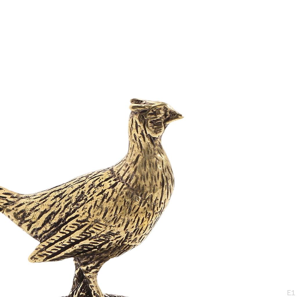 Long Tailed Statue Retro Creative Craft Animal Figure Sculpture for Business Bedroom Home Decoration