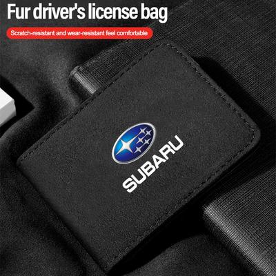 Leather Car Driver License Bag Auto Driving Documents Wallet For Subaru STI XV Forester BRZ Outback Legacy Impreza Levorg Mpreza Z15