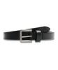 DOFFSEPT Square Basic Hard Leather Belt In Black