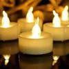 12 Count Clip  Flameless LED Tealight Realistic Flame  Decoration For Vases Tables  Reusable Battery Candle