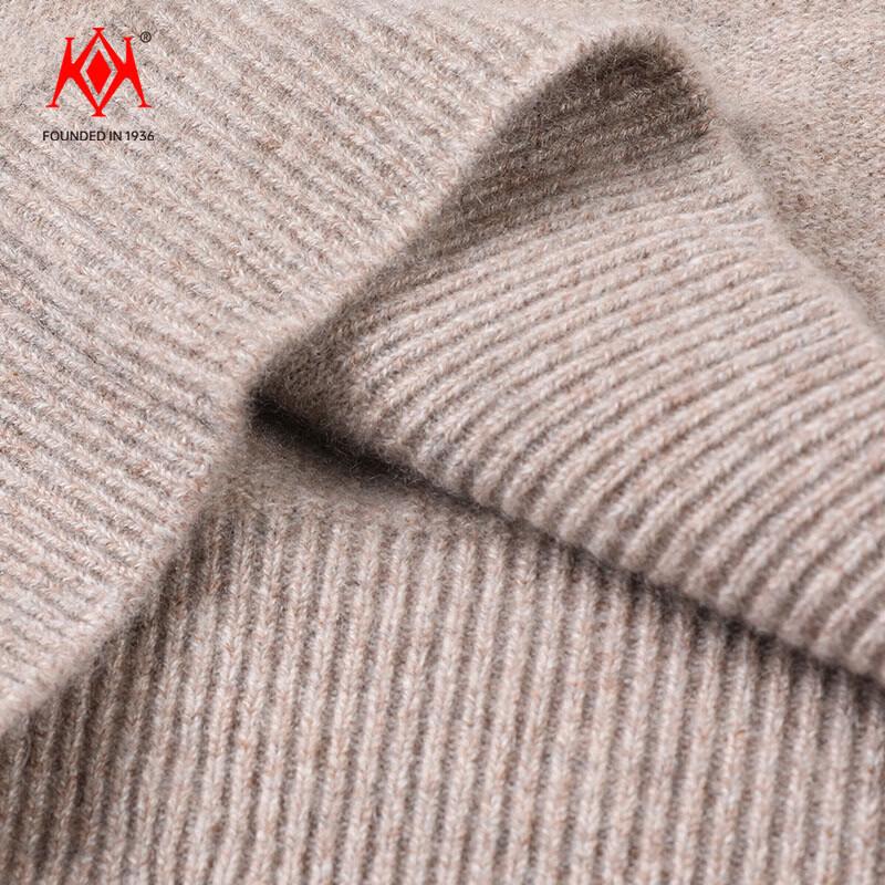 KaiKai Men's 100% Cashmere Jacquard Half-High Neck Sweater