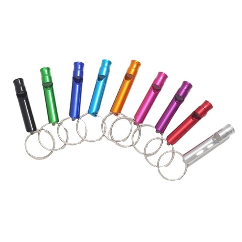 12Pcs Portable Signal Whistles Outdoor Emergency Whistle with Keyring Survival Training Whistle Outdoor Pocket Tool