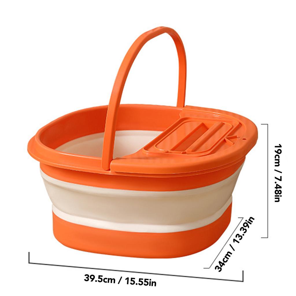 Foot Bath Tub Foldable Thickened Foot Soaking Basin with Massage Point for Home Apartment Dormitory
