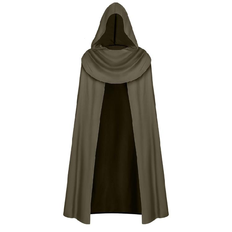 Renaissances Cloak Halloween Medieval Costume Cosplay Hooded Cape for Kids Adult Thin Cape Cloak Gifts