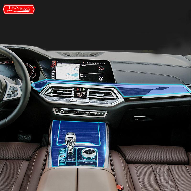 Car Interior Center Console Invisible Car Suit Tpu Protective Film Anti-Scratch Refit For Bmw G05 X5 2019-2021 Accessorie