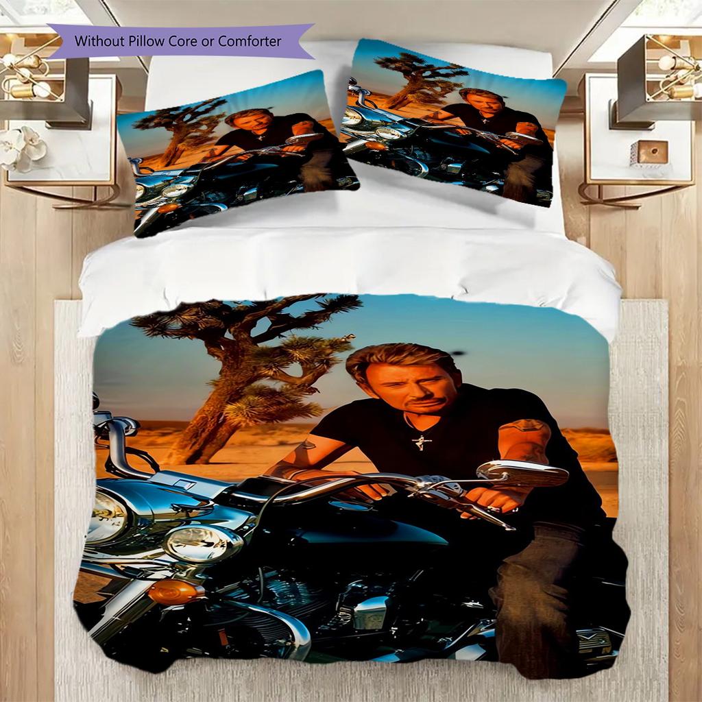 Cowboy Spirit Bedding (1 * duvet cover + 2 * pillowcase, without core) 2D Flat Duvet cover and pillowcase Bedding set Soft and comfortable