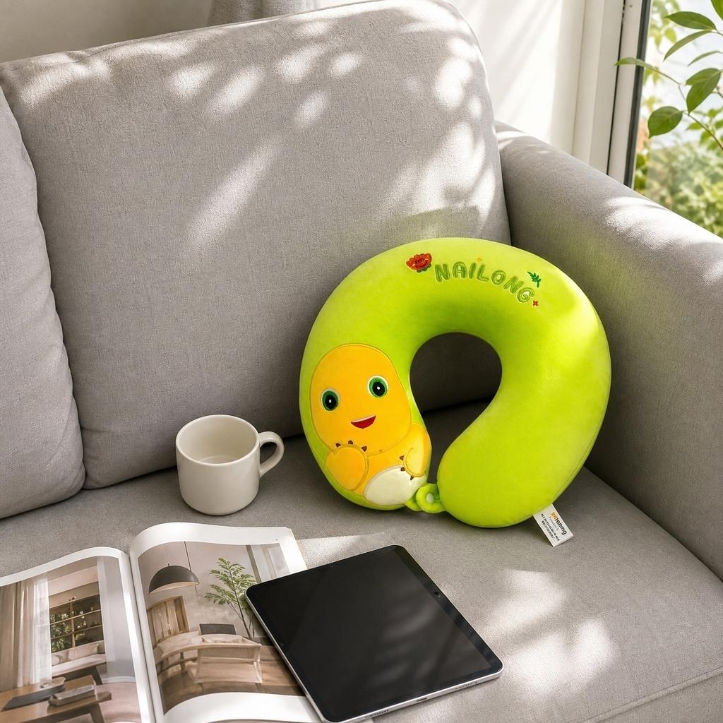 Memory Foam U Shaped Travel Neck Pillow Ergonomic Support Headrest Pillow for Cervical Spine Protection Office Use