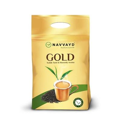 Navvayd Gold Chai (1 kg), Assam Chaipatti & Darjeeling-Blätter, starker Chai-Pulver-Schwarztee