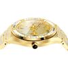 MISSFOX Mens Quartz Watch Bling Full Round Dial Waterproof 30M Classic Gold Plated Hip Hop Style