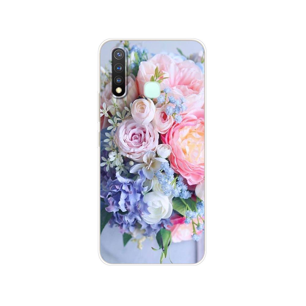 Dla Vivo Y19 Case 6.53 ''miękki TPU silikonowy pokrowiec dla Vivo Y19 Y 19 VivoY19 Case tylna obudowa telefonu zderzak ochronny Shell Bag Coque