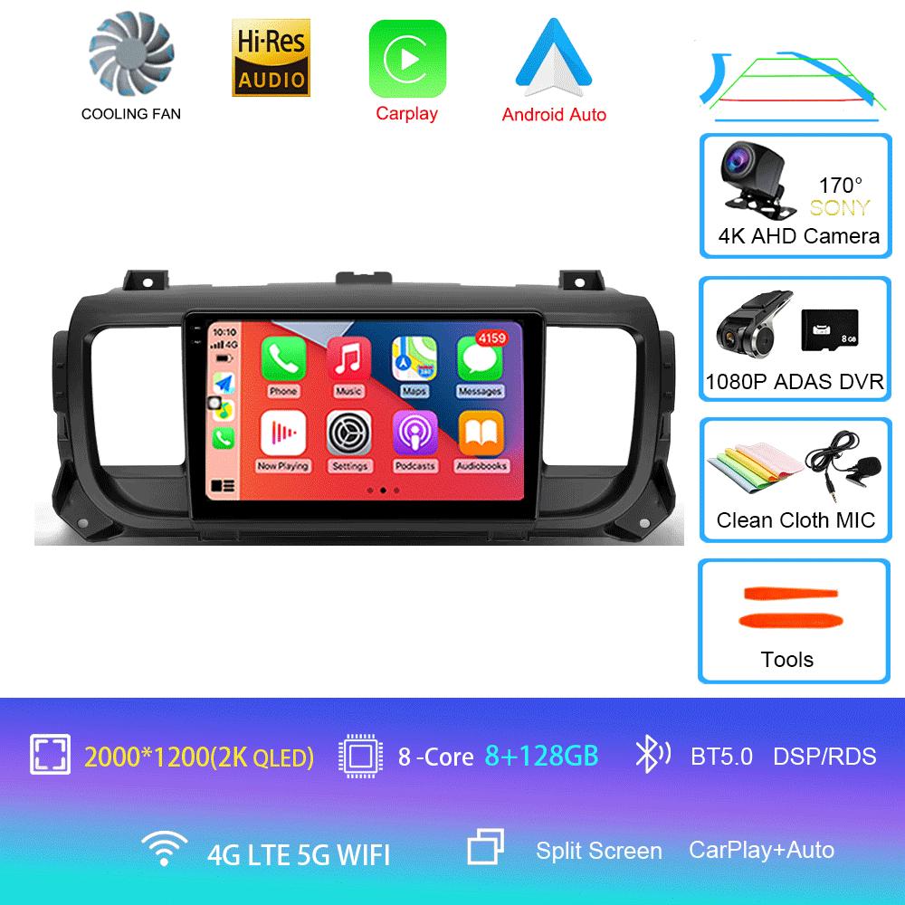 Android 14 Carplay For Citroen Jumpy III 3 SpaceTourer 1 For Peugeot Expert 3 2016 2017 2018 - 2021 Multimedia Player Car Radio