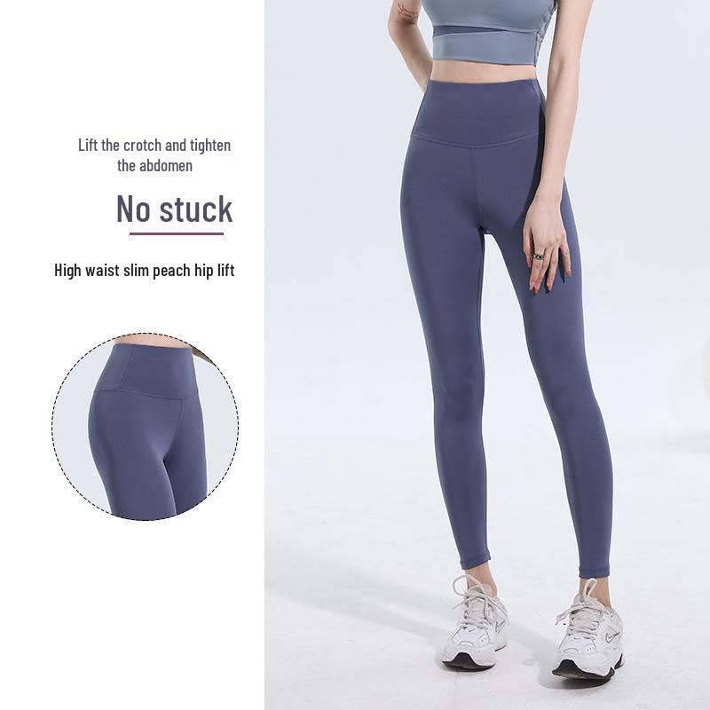 Colorblock High-Waisted Tummy Control Yoga Set: Shockproof Waist-Slimming & Hip-Lifting Nude Feel Outfit