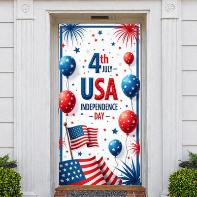 4. Juli Banner Amerikanische Flagge Design Unabhängigkeitstag Banner USA Feiertags Kulisse Bunter Druck Unabhängigkeitstag Kulisse
