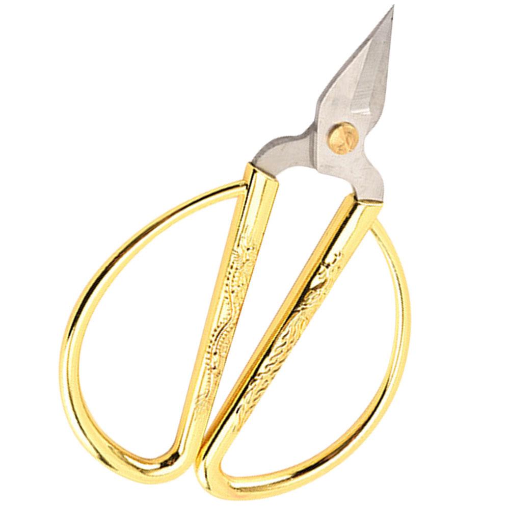 Household Stainless Steel Scissors with Beautiful Chinese Dragon Phoenix Pattern Handle (3.5 )