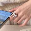 Foxanry Copper Color Tassel Bowknot Rings For Women Girls Korean Fashion Creative Simple Sweet Elegant Anniversary Jewelry Gifts