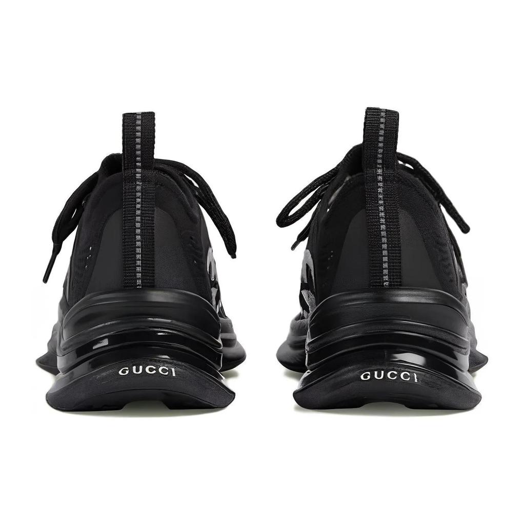 Gucci Womens Run Sneaker 'Triple Black' (women's sizes) Black Casual Shoes 714665 USM10 8442