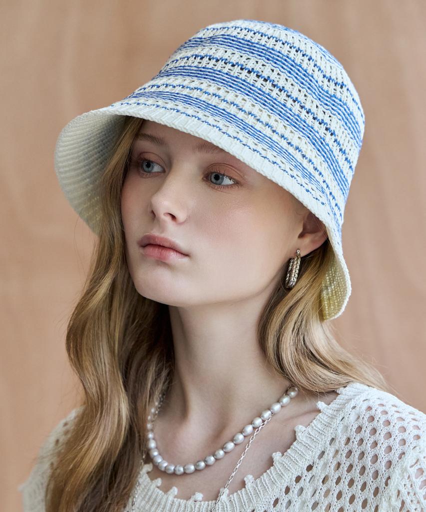 MAXZA Color-Block Striped Bucket Hat