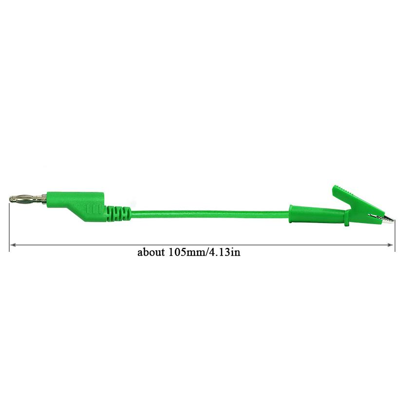 1piece 4mm Stackable Banana Plug To Crocodile Alligator Clips Flexible Cable for Multimeter Electrical Testing