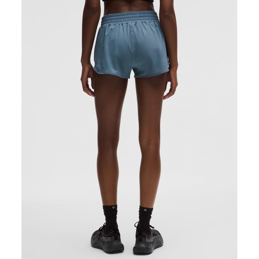 Lululemon Hotty Hot High Rise Lined Short 2.5  Steel Blue