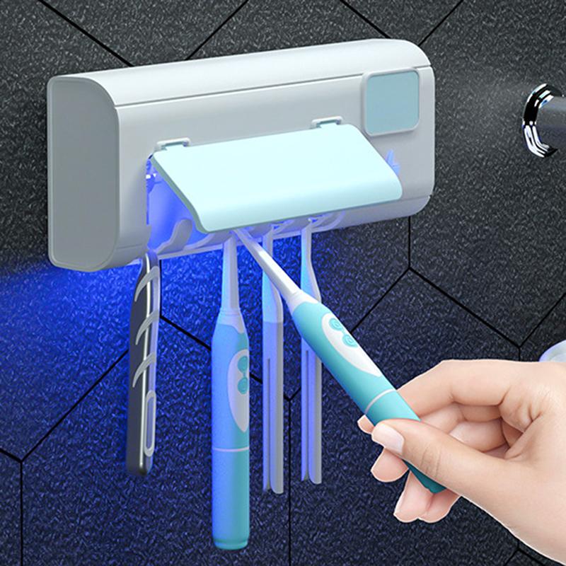 Buy Light Toothbrush Holder Disinfectant Automatic Toothpaste Sanitizer for Bathroom at
