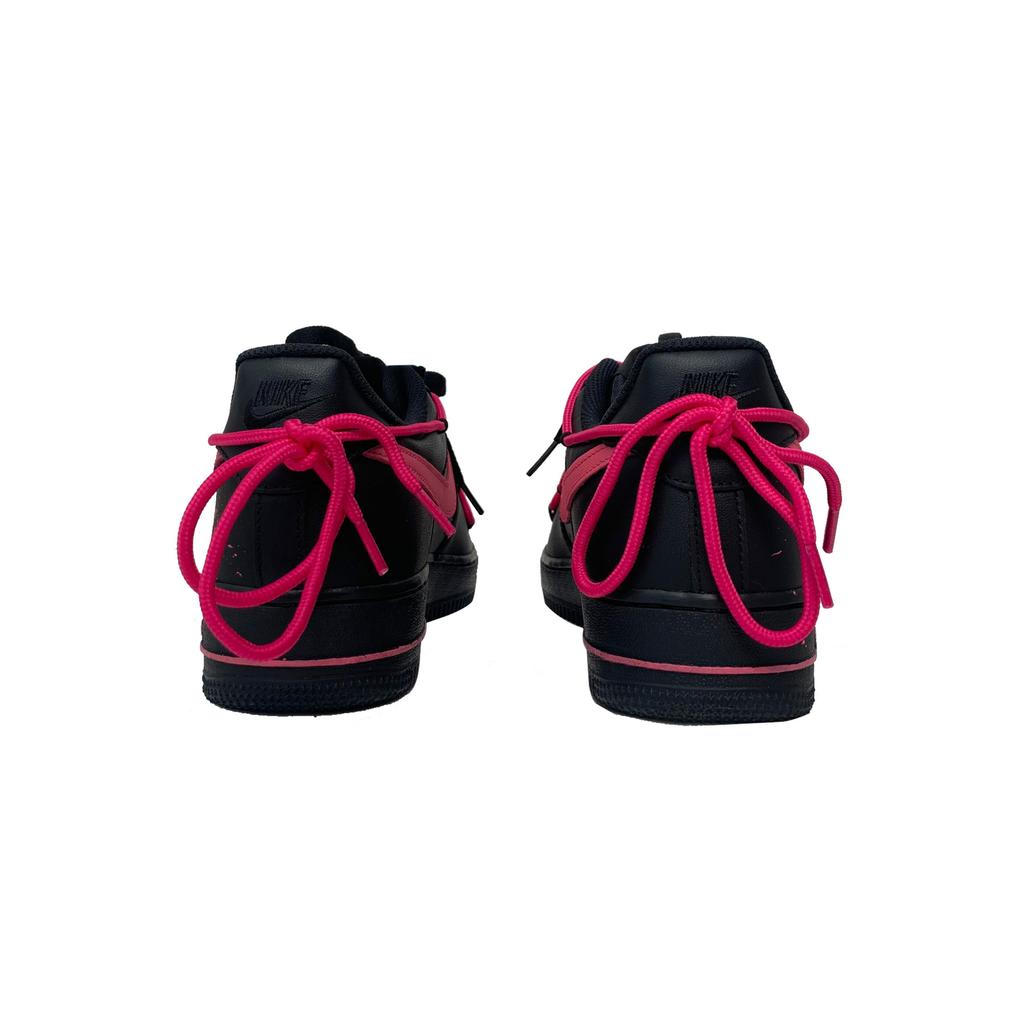 Nike Air Force 1 BLACKPINK Black Sweet Abrasion Resistant Low top Skateboard Shoes Unisex Black Pink CW2288-001(Team1274-BLACKPINK)