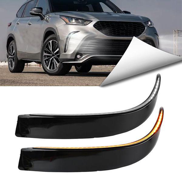 Pair of 3-Color Daytime Running Lights with Sequential Turn Signals for 21-23 Toyota Crown, Highlander, Sienna None
