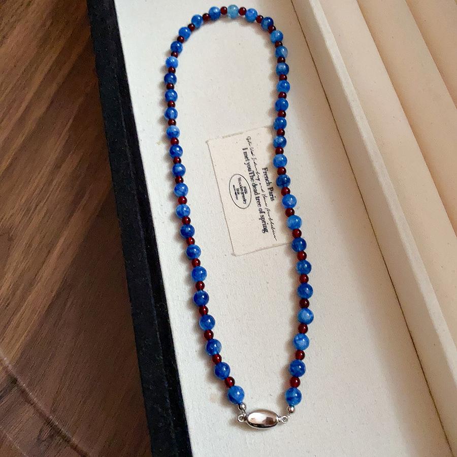 Ethnic Style Irregular Beaded Crystal Beaded Necklace Women's Clavicle Chain Holiday Style Necklace