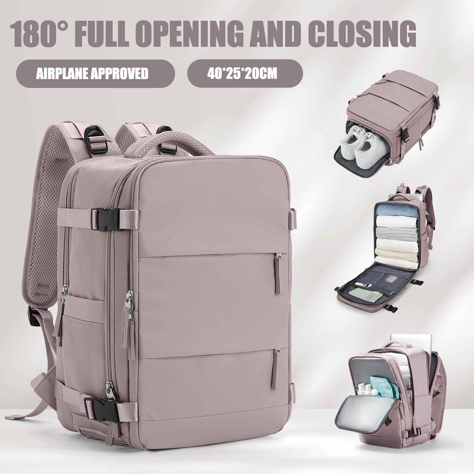 

Рюкзак для ноутбука для женщин/мужчин, школьный рюкзак для колледжа, рюкзак Ryanair 40x20x25, ручная кладь, дорожный рюкзак для Easyjet 45x36x20 Small темно-розовый