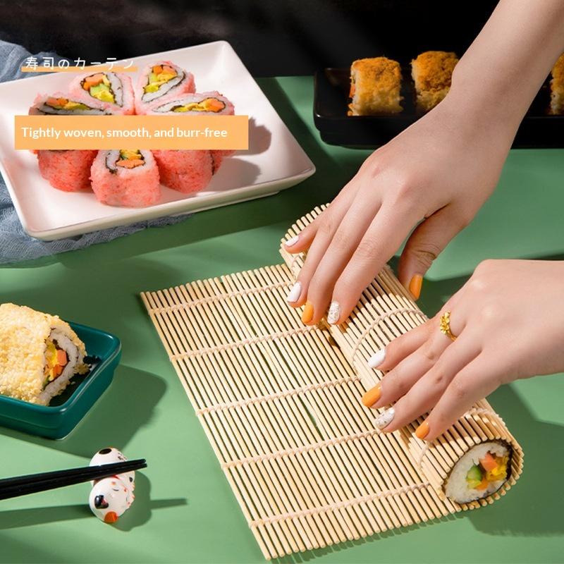 Fai da te Bambù Sushi Maker Tappetino Arrotolatore Sushi Strumenti Rulli per Riso Gadget da Cucina Fabbricatore Manuale Stampo per Rotoli di Riso Accessori per la Cottura