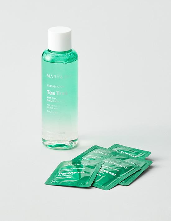 Mary May Vegan Cica Tea Tree Aha Bha Blemish Toner 200ml Nk 200 + Sensitive So2