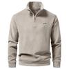 Men's Fleece Quarter Zip Sweatshirt Casual Stand Collar Long Sleeve Pullover For Daily Wear