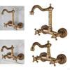 Mounted Kitchen Faucet And Cold Water, Flexible Mixer Tap with Double Handle for Restaurant, RV,