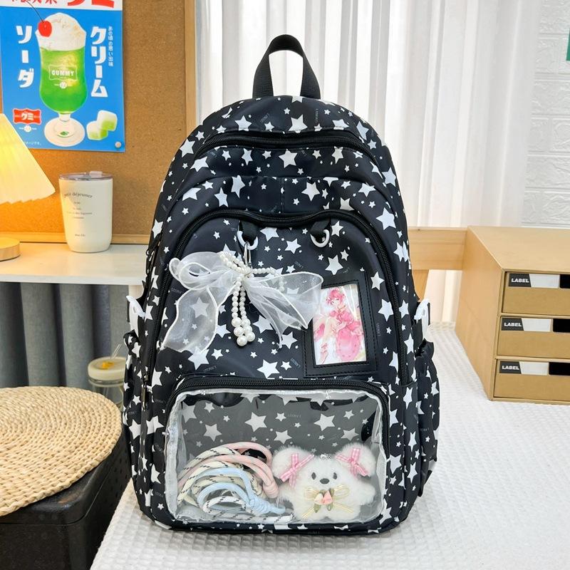 Schoolbag High-value Cute Girl Backpack Japanese Students Large-capacity Schoolbag Pain Bag Going Out Versatile Star Backpack Female