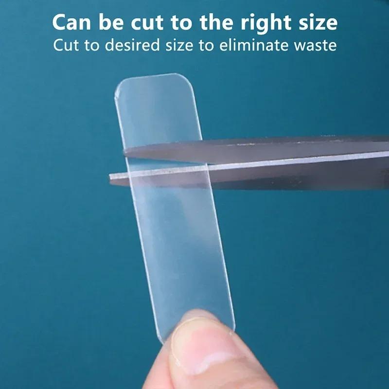 60Pcs/Set Multifunctional Double Sided Adhesive Tape Waterproof Removable Reusable Mounting Tape for Walls Wood Tile Plastic